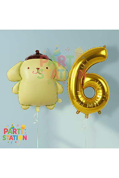 Parti Station مجموعة بالونات كورومي كونسبت بومبومورين وعدد 6 بالونات على شكل ...