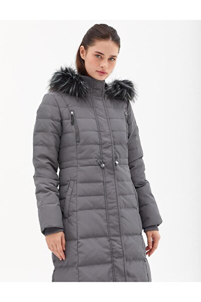 Kayra Kaz Tüyü Dolgulu Uzun Kaban