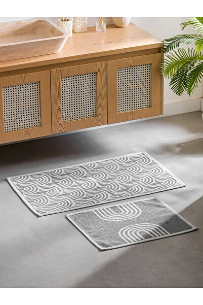 LC Waikiki LCW HOME Gri Desenli Banyo Paspası 2'li