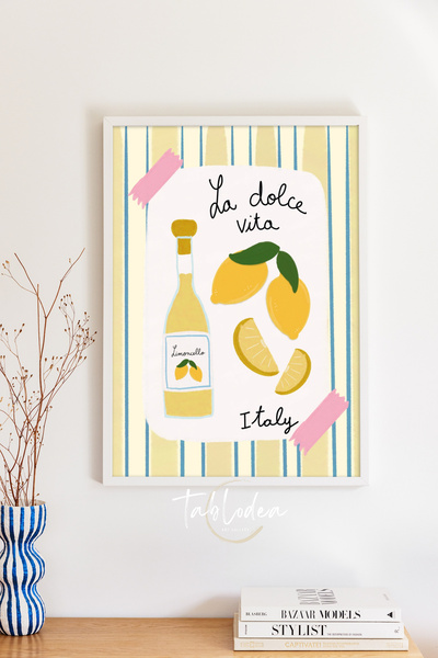 tablodea La Dolce Vita Tablou de bucătărie TD Lemon, cu tematică italiană, Pi...