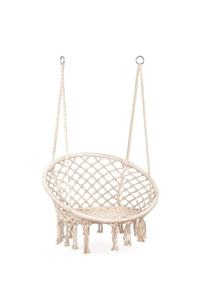 SHOPPINO Hanging swing chair made of macrame rope for the terrace and home