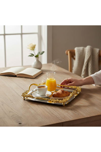 Efsun Decorative Presentation Tray Stainless Steel Presentation Holder, Kura ...