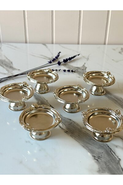 Melinda 6 Adet Fiore Gümüş-Gümüş Çay Ve Kahve Yanı Lokumluk, Makaronluk, Şeke...