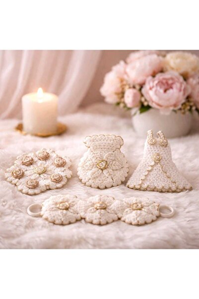 Metuche Accessories Çeyizlik, Bohçalık, Hediyelik Örme Lif Seti