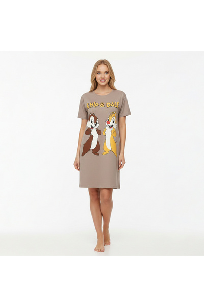 levanapajamas Levana Cartoon Night Shirt – Beige (Chip & Deal)