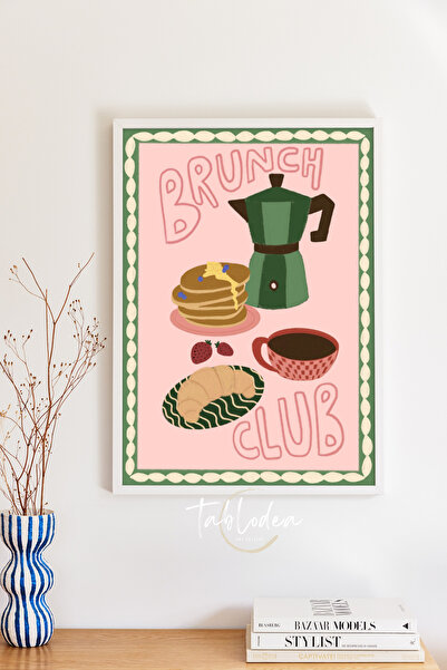 tablodea Brunch Club Pinterest Style Coffee Corner Decor Poster înrămat TD Pi...
