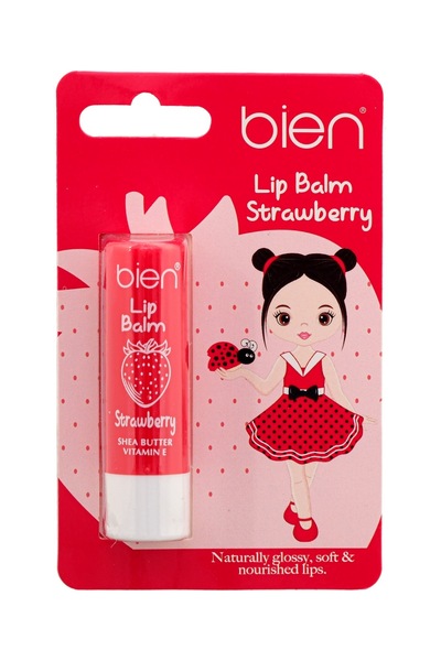 Bien Professional Çilekli Dudak Kids Lip Balm Nemlendirici Shea Yağı E Vitami...