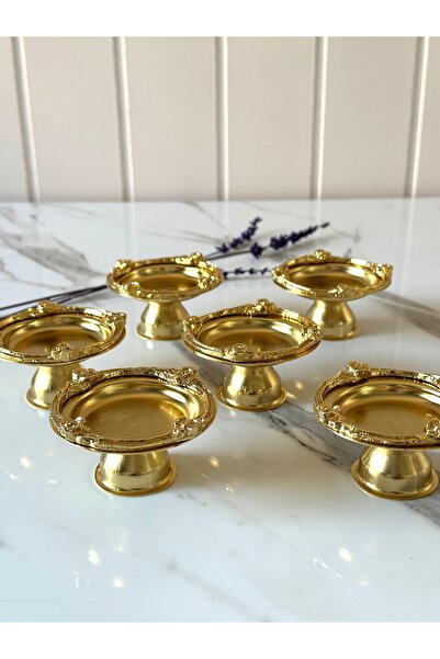 Melinda 6 Adet Fiore Gold-Gold Çay Ve Kahve Yanı Lokumluk, Makaronluk, Şekerl...