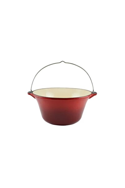 Perfect Home Cazan din fontă emailată cu mâner 10,8 L 10569, roșu