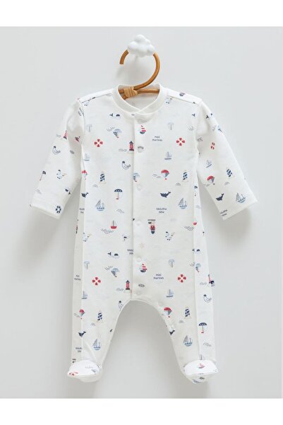 Caramell İncibaby 100% Cotton Marine Sailor Detailed Baby Boy Jumpsuit New Se...