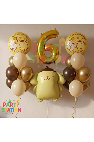 Parti Station Kuromi Pompompurin 6 Year Old Themed Birthday Party Balloon Set...