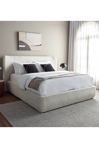 Abdo1996 سرير كوين مع وحدة تخزين هيدروليكية - ميليسا - 160 × 200 سم