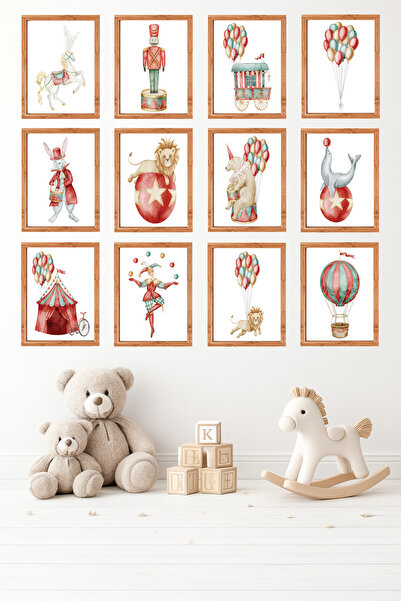 UNT Set de picturi pentru camera bebelușilor și copiilor cu aspect de ramă di...