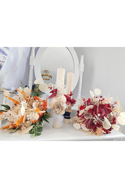 OEM Wedding candle and bouquet set, religious wedding 40 cm height 4.5 cm dia...