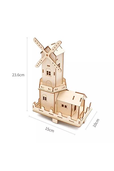 TeTea Jucarie Educationala Tetea, Kit lemn STEM, moara olandeza
