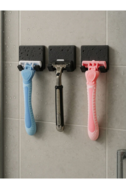 GLOWİFY PRİME Yapışkanlı Jilet Tutucu – Banyo ve Duş İçin Duvar Askısı, Düzen...