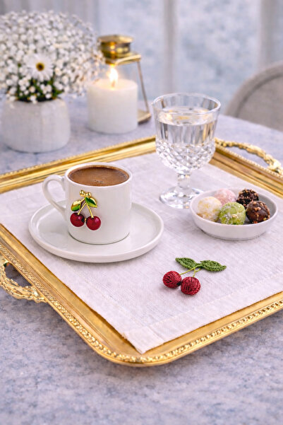 Ases Design Kiraz Detaylı Sunum Peçetesi