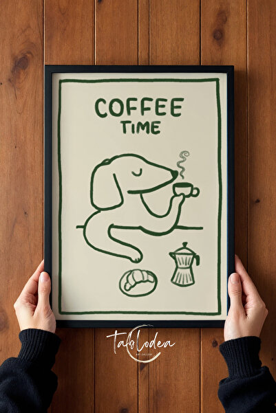 tablodea Coffee Time Pinterest Decor pentru colțul de cafea cu figurină de câ...