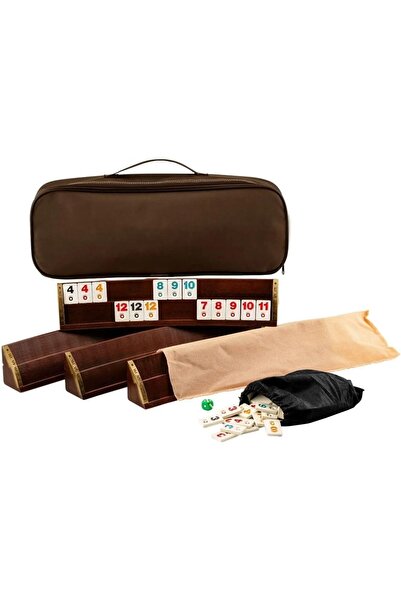 BRF TrendySell Premium Oval Okey Takımı – 1. Sınıf Masif Doğal Ahşap Okey Seti