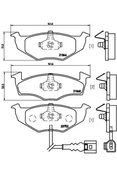 Brembo Set Placute Frana Frana Disc Skoda Fabia 1/Fabia 2/Roomster Praktik Vw...