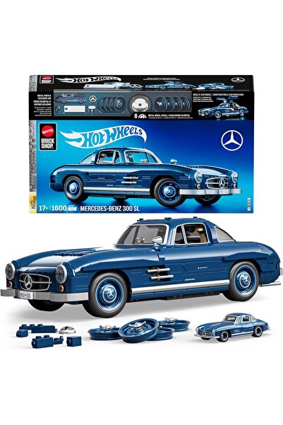 mattel طقم بناء من سلسلة هوت ويلز بريميوم من بريك شوب، سيارة مرسيدس بنز 300 إ...