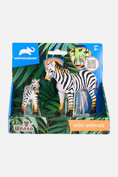 Animal Planet قطعتان من حمار وحشي في علبة مفتوحة تعمل باللمس