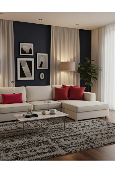 Sister Home Design Husă de pernă cu textură catifelată și închidere cu fermoar