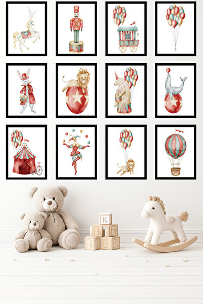 UNT Set de picturi pentru camera bebelușilor și copiilor cu aspect de ramă di...