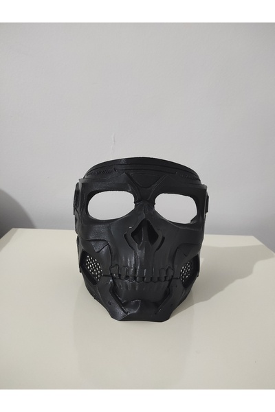 Kal Studio Kuru Kafa Tasarımlı Dekoratif Maske –& Duvar Süsü (Siyah)