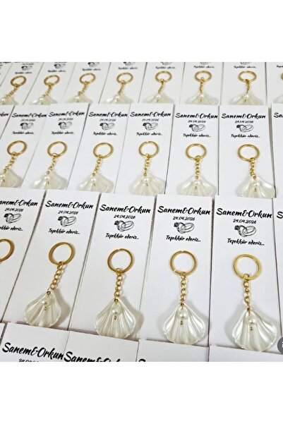 cacagift design İsimli Nikah Hediyeliği Deniz Kabuğu Anahtarlık – 10 Adet Söz...