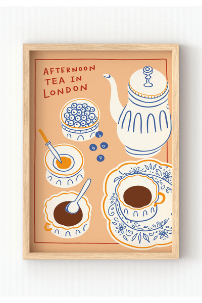 MIOVI WORKS Breakfast Set | Çerçeveli Modern Minimal Mutfak Poster Tablo