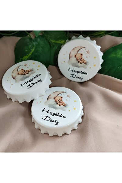 ZEKAAVM 10 adet açacak magnet yeni doğan bebek doğum günü sünnet magneti