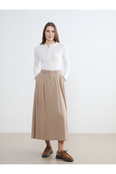 LC Waikiki Sparkling Choices High Waist Pleated Skirt from Shining Store