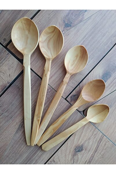 Home Trabzon Region Handmade Genuine Boxwood Spoon Set of 5