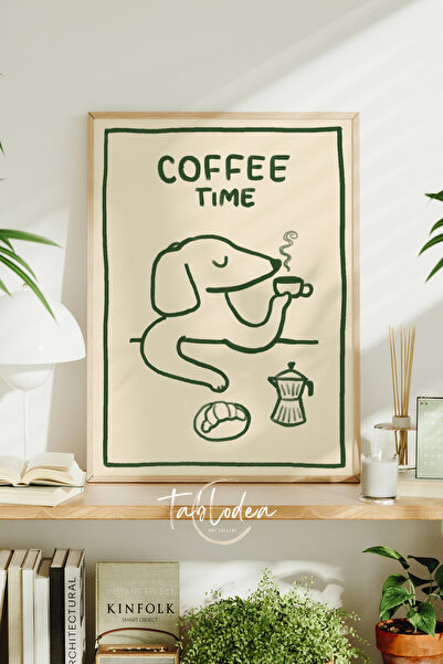 tablodea Coffee Time Pinterest Decor pentru colțul de cafea cu figurină de câ...