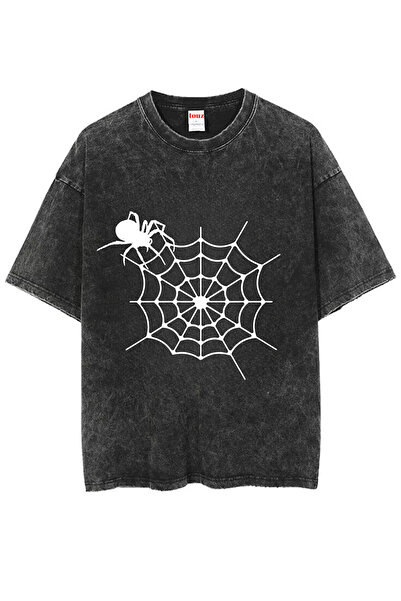 Le Savu Washed Eagles Printed Unisex Oversize Vintage T-Shirt