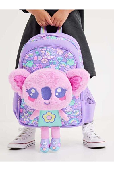SMIGGLE Curious Junior Character Backpack – Lilac Backpack with Plush