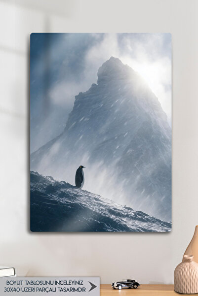 DekorHane Ali zašto pingvin, motivaciona slika sa metalnim štampom, poster sa...