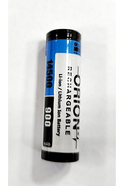 Orion 14500 li-ion 3.7v şarjlı kalem pil bms'siz