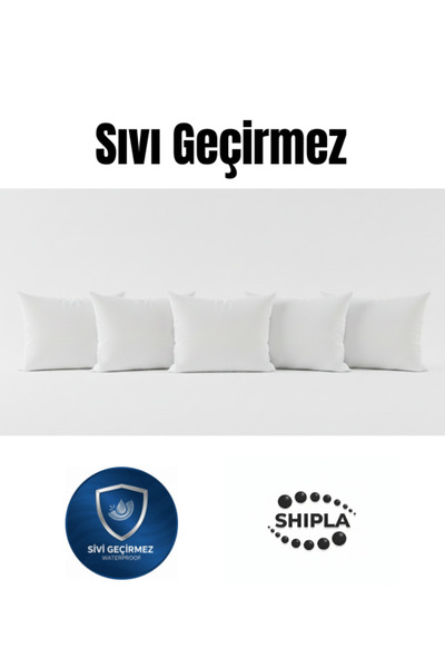 SHIPLA HOME 5 Adet Sıvı Geçirmez Yastık Koruyucu Alez Fermuarlı 50x70 cm