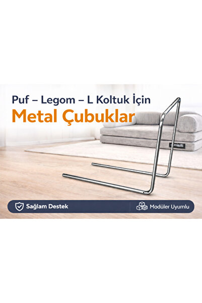OVİSCO Puf, Legom ve L Koltuk İçin Metal Destek Çubukları