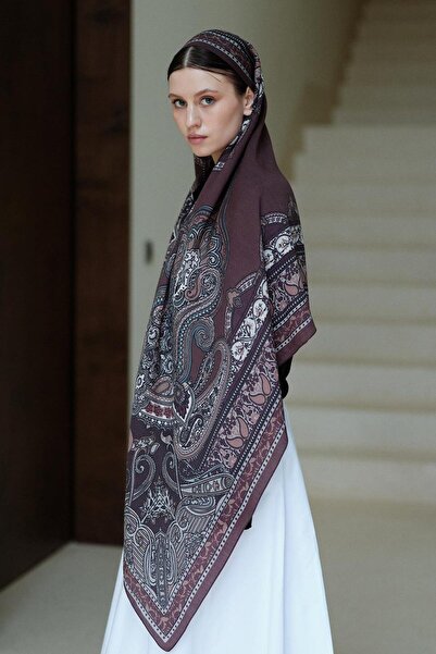 Jolamier Bordo Valeris Yün İpek Şal