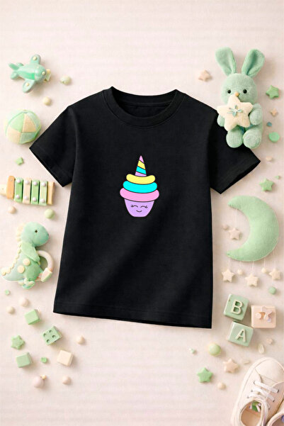 SPORTİVEA Unicorn Printed Cute Girls Boys Kids Tshirt T-Shirt Tee Comfortable...