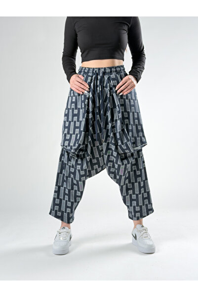 COCOPELLI Oversized patterned women's avant-garde shalwar coc2765