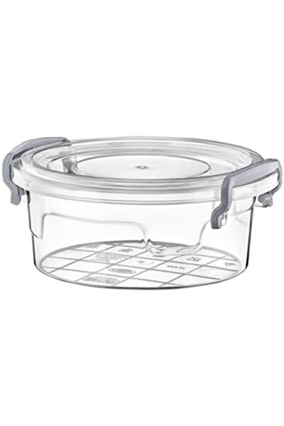 Hobby علبة تخزين طعام بلاستيكية شفافة من لايف بغطاء محكم الإغلاق، دائرية، 300 مل