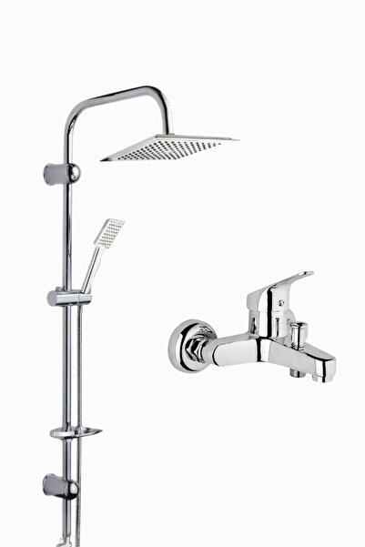 RocciArmatur Krom Renk Baston Borulu Lavabo-Eviye-Banyo-duş Robot-Duş Sisteml...