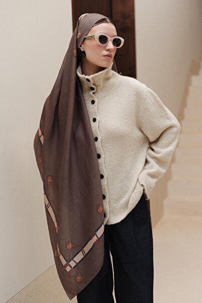Jolamier Tozlu Kahve Neris Yün İpek Şal