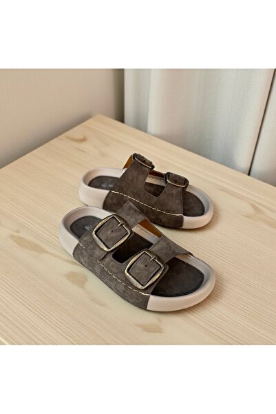 monapicco Women's Full Orthopedic Sole Double Buckle Comfortable Slippers