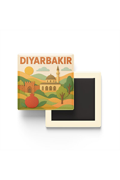 iBerk Mıknatıslı Buzdolap Magneti - Diyarbakır - Memleket Temalı - Paper Cut ...