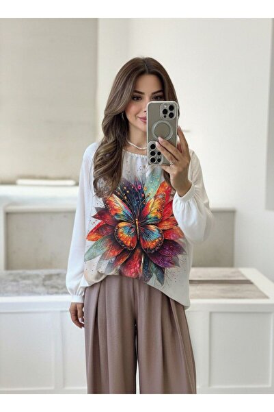 styleFlex Elegant blouse made of satin material with Printed